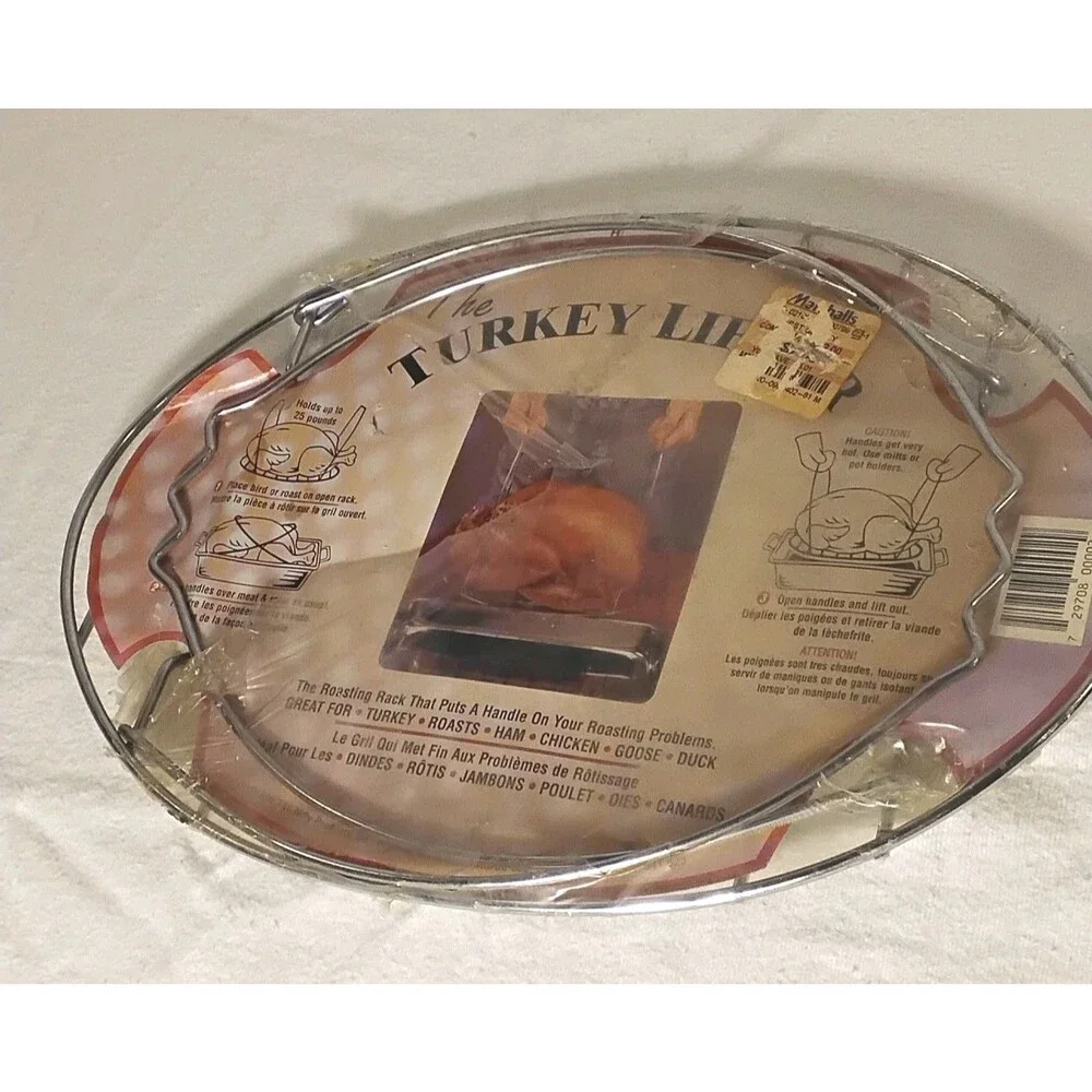 Turkey Oven Rack Vintage The Lifter Meat Lifter Rack Non-Stick New